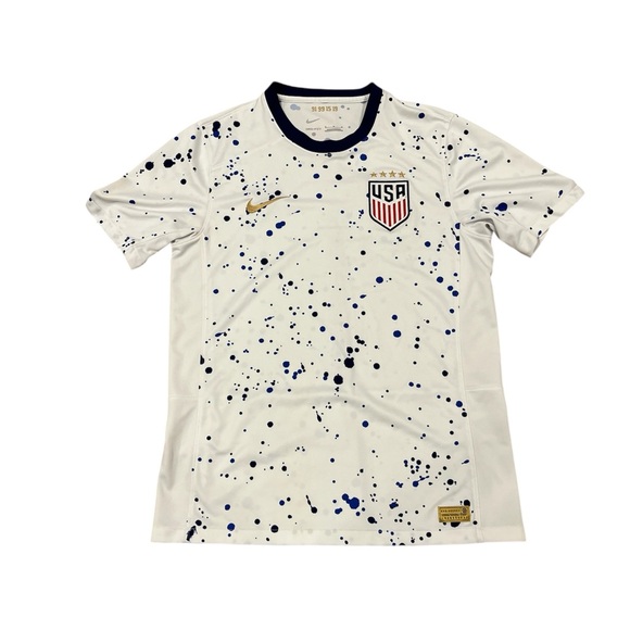 Nike USA Men’s National Team Jersey Mens Size Medium White Paint Splatter - Picture 1 of 7